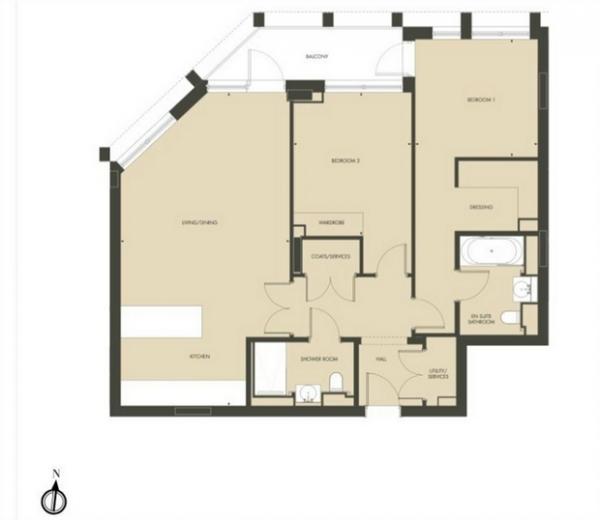 Floor Plan Image for 2 Bedroom Flat to Rent in Abell House, John Islip Street, Westminster