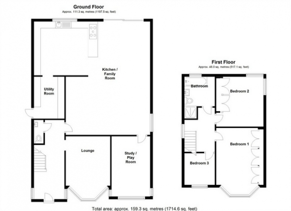 Floor Plan Image for 3 Bedroom Detached House for Sale in Studland Road, Hanwell, LONDON