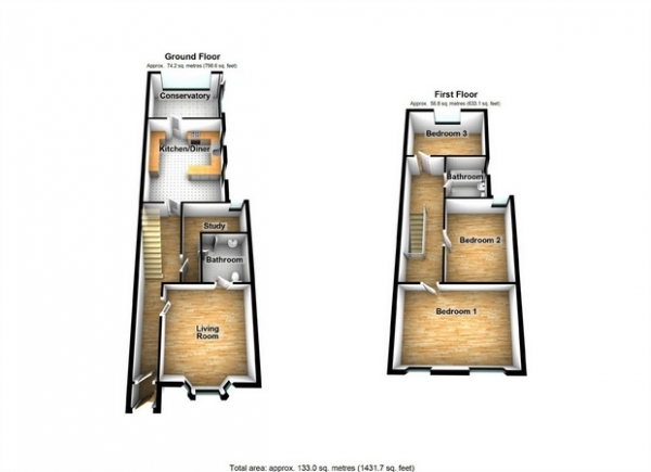 Floor Plan Image for 3 Bedroom Semi-Detached House for Sale in Greenford Avenue, Hanwell, London
