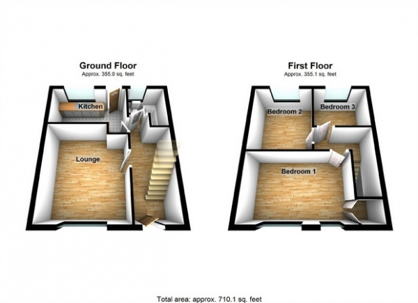 Floor Plan Image for 3 Bedroom Terraced House for Sale in Laurie Road, Hanwell, London