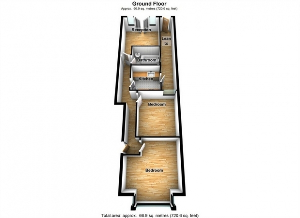 Floor Plan Image for 2 Bedroom Flat for Sale in Milton Road, Hanwell, London