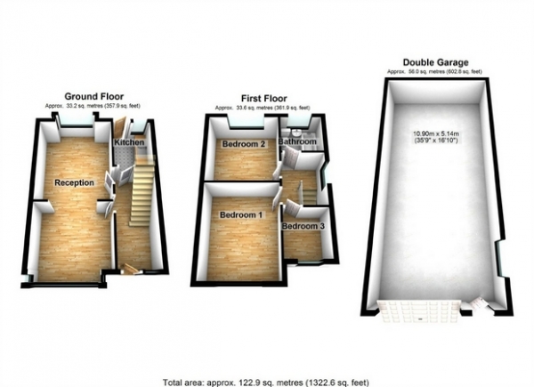 Floor Plan Image for 3 Bedroom End of Terrace House for Sale in Lonsdale Road, Southall, Middlesex