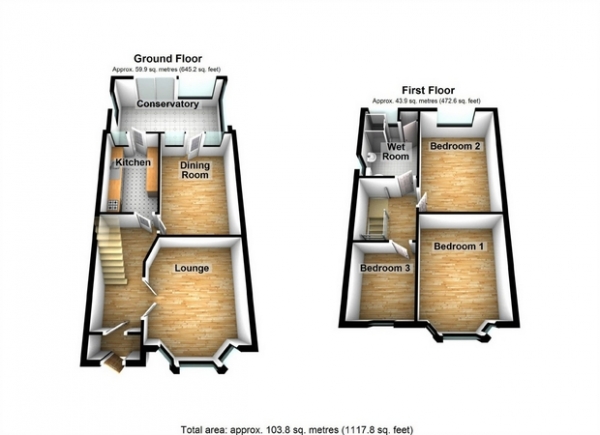 Floor Plan Image for 3 Bedroom Semi-Detached House for Sale in Greenford Avenue, Hanwell, London