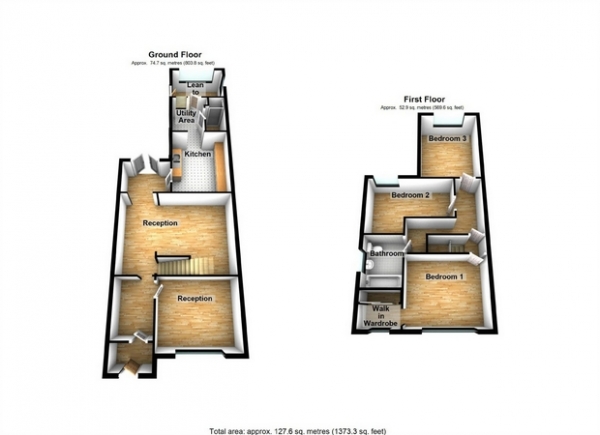 Floor Plan Image for 3 Bedroom Semi-Detached House for Sale in Green Lane, Hanwell, London