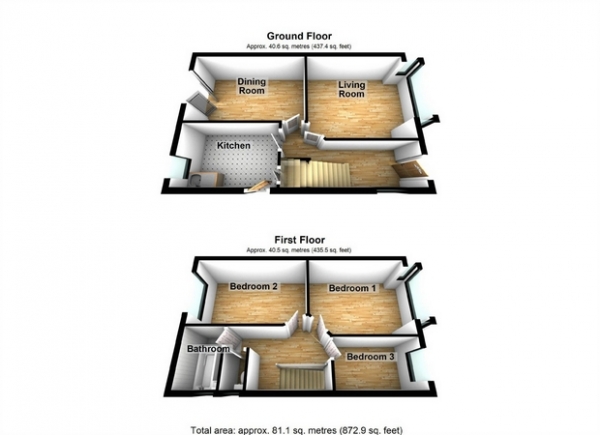 Floor Plan Image for 3 Bedroom Semi-Detached House for Sale in Beechmount Avenue, Hanwell, London