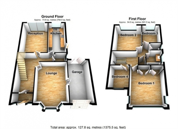 Floor Plan Image for 4 Bedroom Semi-Detached House for Sale in Craneswater Park, Norwood Green, Southall, Middlesex