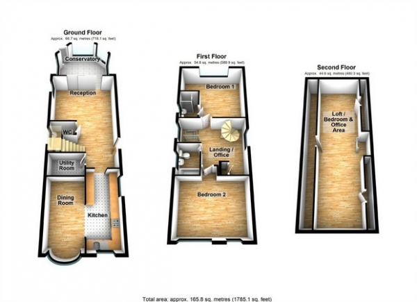 Floor Plan Image for 3 Bedroom Detached House for Sale in Mayfield Gardens, Hanwell, London