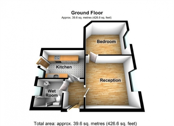 Floor Plan Image for 1 Bedroom Flat for Sale in Bordars Road, Hanwell, LONDON