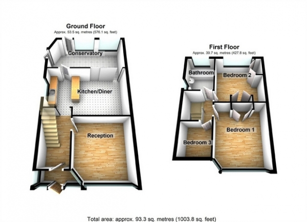 Floor Plan Image for 3 Bedroom Semi-Detached House for Sale in Middleton Avenue, GREENFORD, Middlesex