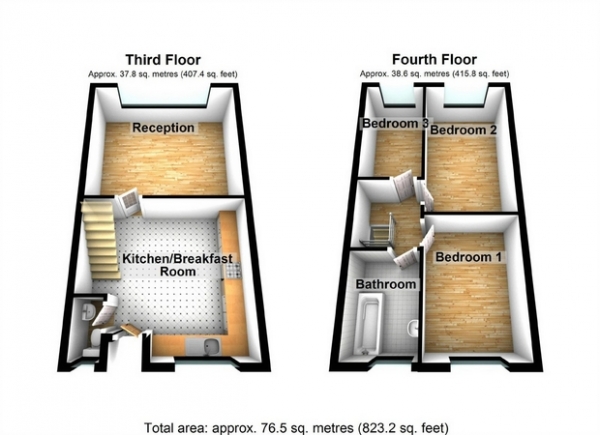 Floor Plan Image for 3 Bedroom Flat for Sale in Gurnell Grove, West Ealing, London