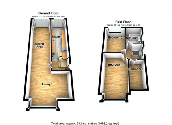 Floor Plan Image for 3 Bedroom Semi-Detached House for Sale in Studland Road, Hanwell, London