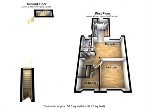 Floor Plan Image for 2 Bedroom Flat for Sale in Greenford Avenue, Hanwell, LONDON