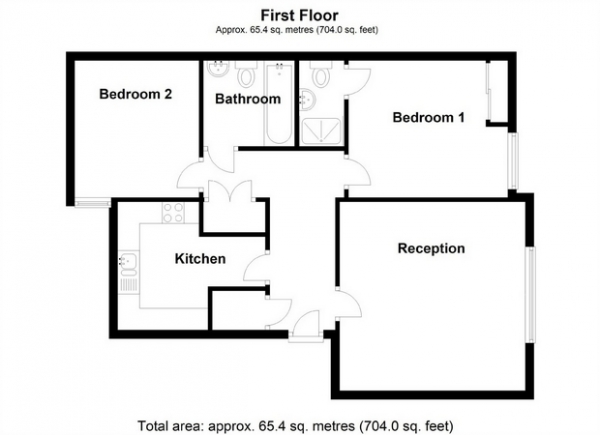 Floor Plan Image for 2 Bedroom Flat for Sale in Jasper Avenue, Hanwell, London