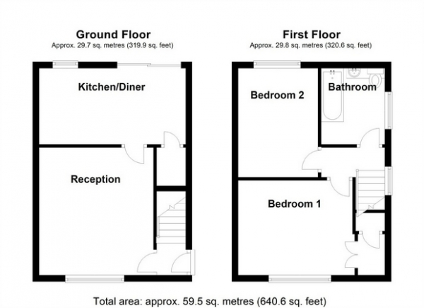 Floor Plan Image for 2 Bedroom Semi-Detached House for Sale in Lile Crescent, Hanwell, London