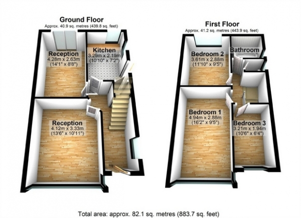 Floor Plan Image for 3 Bedroom Semi-Detached House for Sale in Beechmount Avenue, Hanwell, London