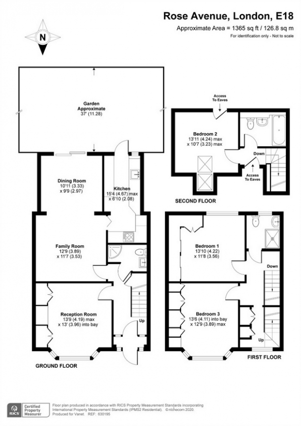 Floor Plan Image for 4 Bedroom Terraced House for Sale in Rose Avenue, South Woodford