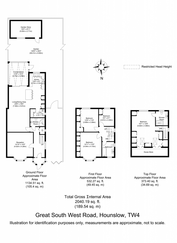 Floor Plan Image for 5 Bedroom Semi-Detached House for Sale in Great South West Road, Hounslow