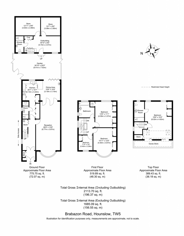 Floor Plan Image for 5 Bedroom Semi-Detached House for Sale in Brabazon Road, Heston