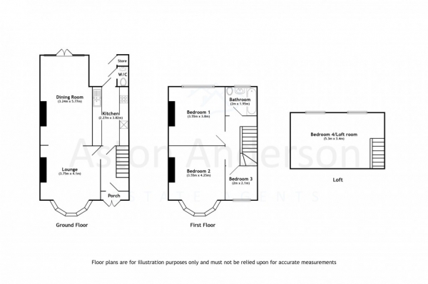 Floor Plan Image for 4 Bedroom Terraced House for Sale in Whitehill Lane,  Gravesend, DA12