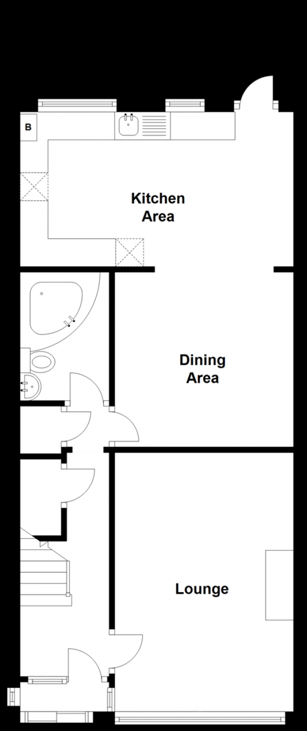 Floor Plan Image for 3 Bedroom Terraced House to Rent in Burch Road,  Gravesend, DA11