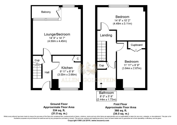 Floor Plan Image for 3 Bedroom Flat to Rent in College Place NW1