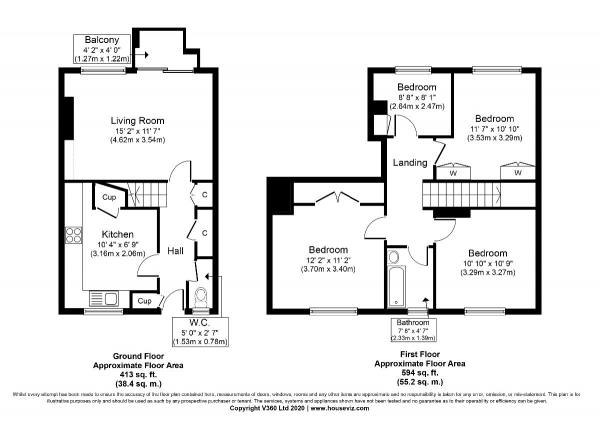 Floor Plan Image for 4 Bedroom Maisonette for Sale in Ellsworth Street, London