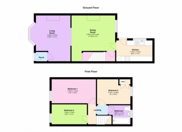 Floor Plan for 3 Bedroom Terraced House for Sale in Lord Street, Hindley, WN2, Greater Manchester, WN2, 3EW - Offers in Excess of &pound80,000