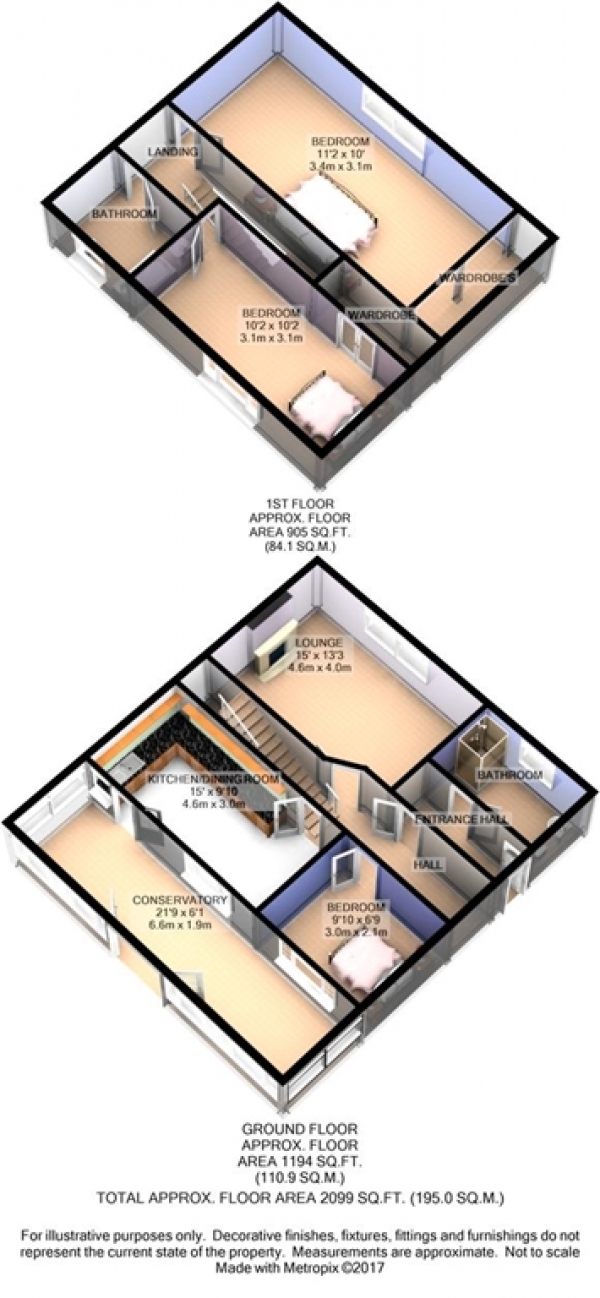 Floor Plan for 3 Bedroom Semi-Detached House for Sale in France Street, Westhoughton, Bolton BL5, Westhoughton, Greater Manchester, BL5, 2HG - Offers in Excess of &pound130,000