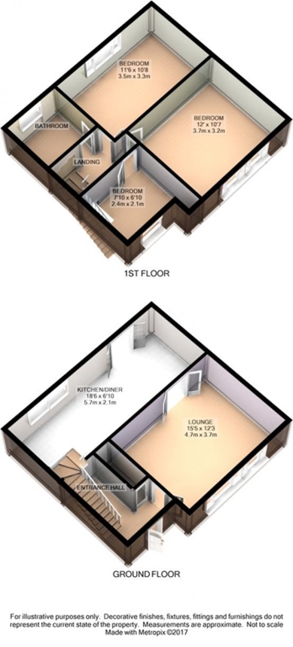 Floor Plan Image for 3 Bedroom Semi-Detached House for Sale in Hanover Road, Hindley WN2