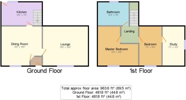 Floor Plan Image for 3 Bedroom End of Terrace House for Sale in Halliwell Road, Bolton, BL1