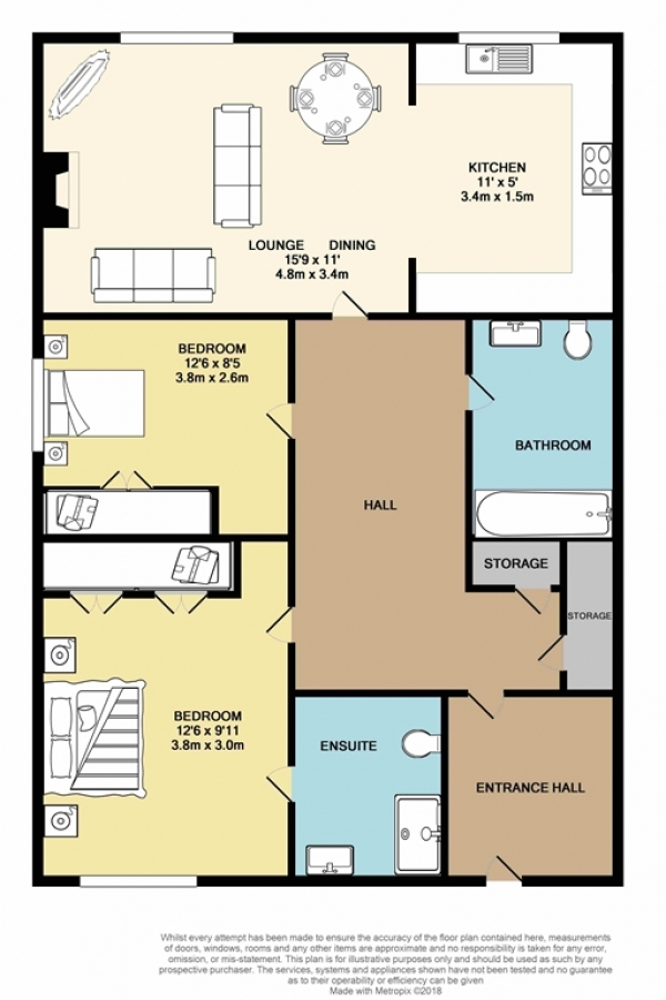 Floor Plan Image for 2 Bedroom Apartment for Sale in Thurlwood Croft, Westhoughton BL5