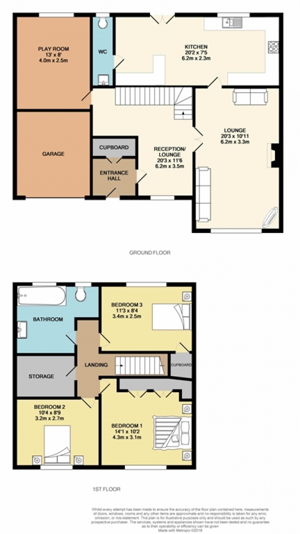 Floor Plan for 3 Bedroom Detached House for Sale in Barnfield Drive, Westhoughton, BL5, Westhoughton, Greater Manchester, BL5, 3UA - Offers in Excess of &pound230,000