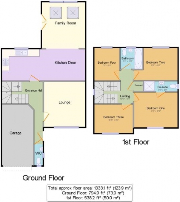 Floor Plan Image for 4 Bedroom Detached House for Sale in Hallgate, Westhoughton, BL5