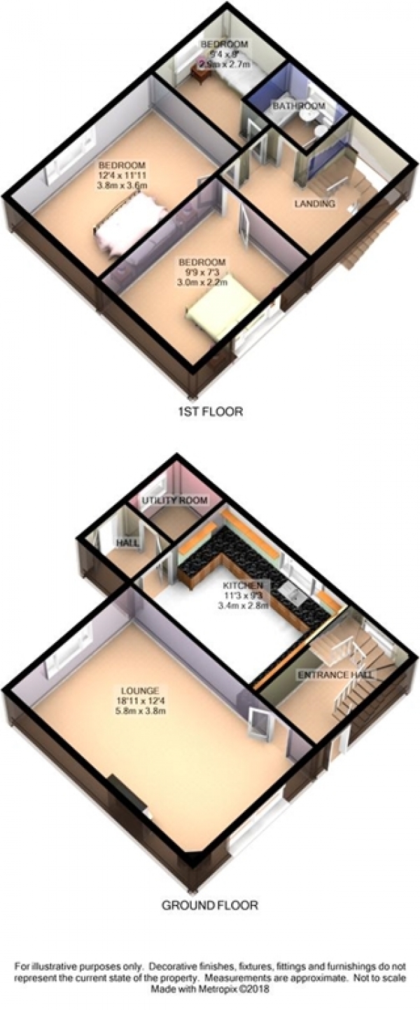 Floor Plan Image for 3 Bedroom Semi-Detached House for Sale in May Avenue, Abram, Wigan, WN2