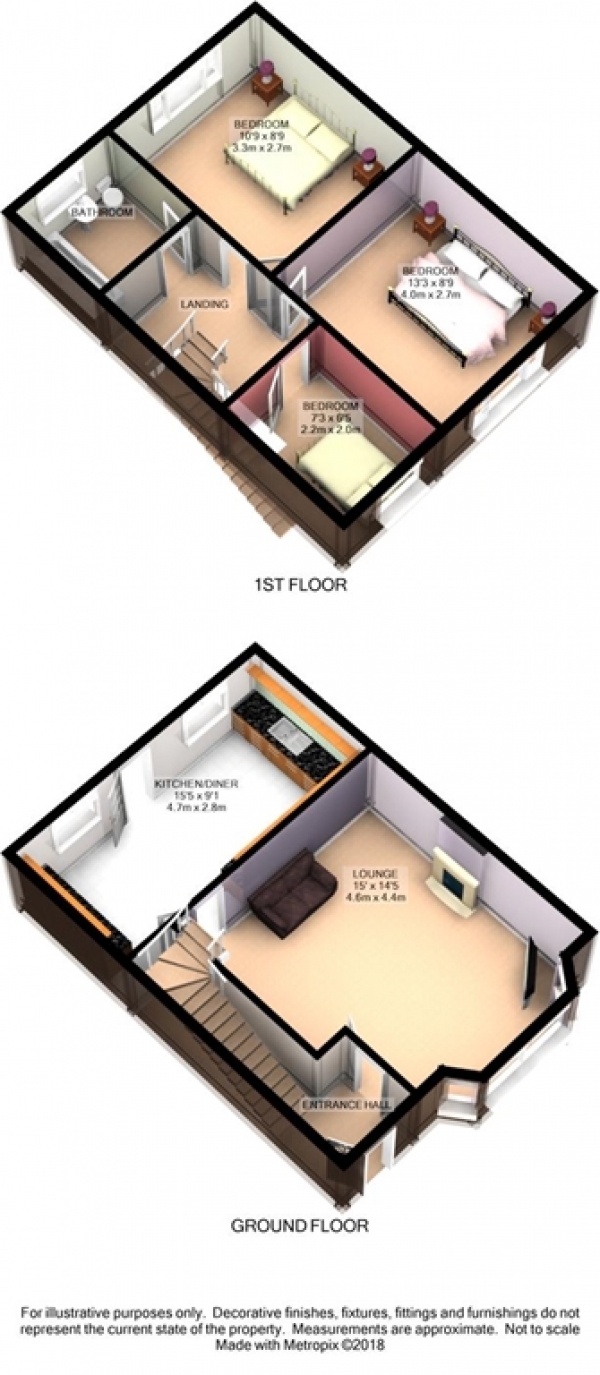 Floor Plan Image for 3 Bedroom Mews for Sale in Chantry Close, Westhoughton, BL5