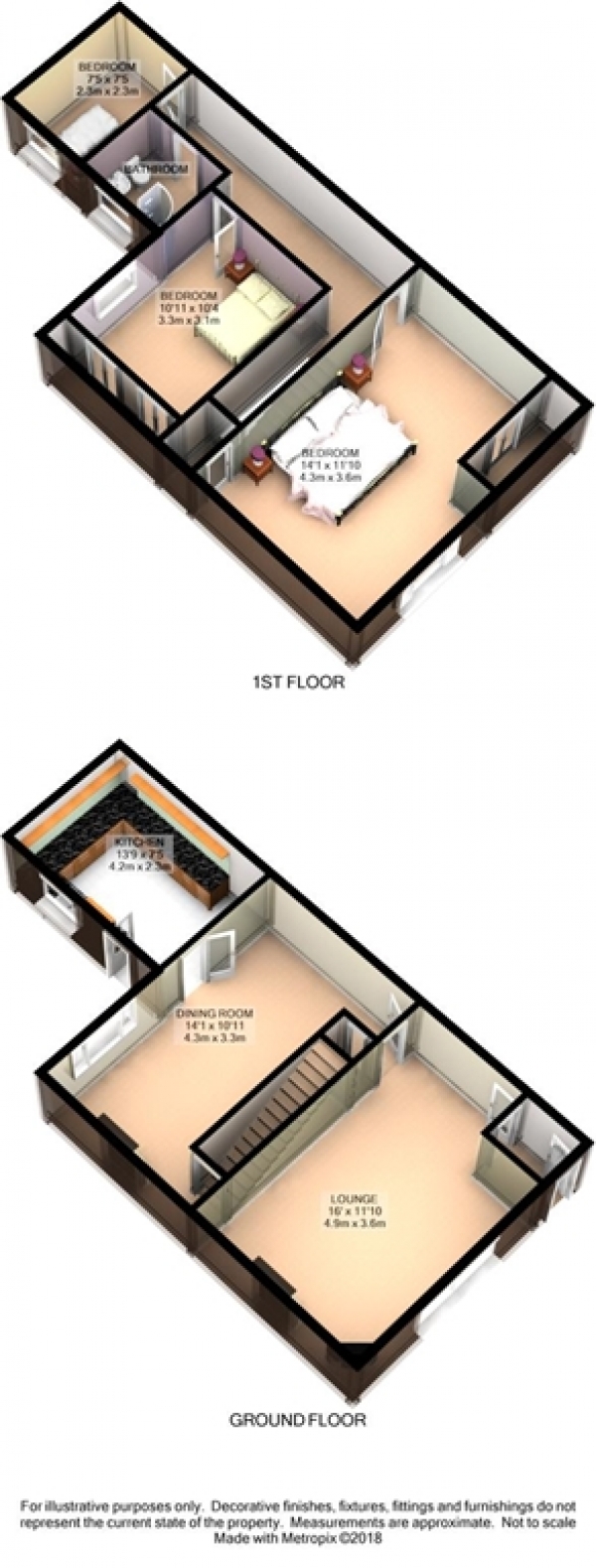 Floor Plan Image for 3 Bedroom End of Terrace House for Sale in Hindley Road, Westhoughton, BL5