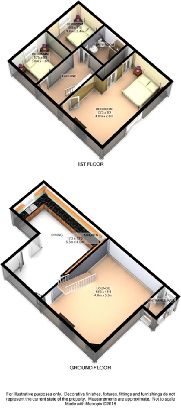Floor Plan Image for 3 Bedroom Terraced House for Sale in Barn Hill, Westhoughton, BL5
