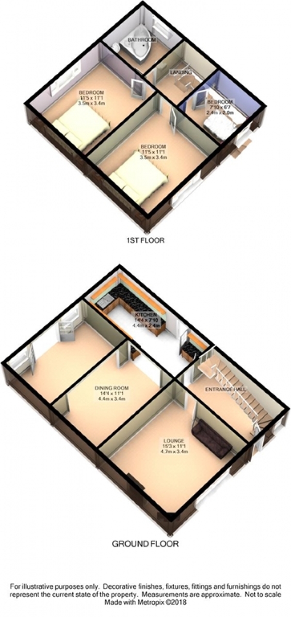 Floor Plan Image for 3 Bedroom Semi-Detached House for Sale in Penshaw Avenue, Hawkley Hall, Wigan, WN3
