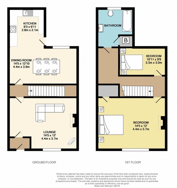 Floor Plan Image for 2 Bedroom Terraced House for Sale in Church Street, Westhoughton, BL5