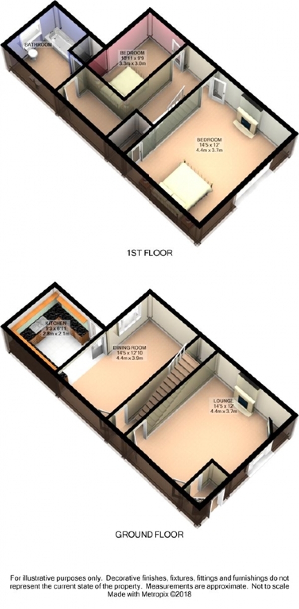 Floor Plan Image for 2 Bedroom Terraced House for Sale in Church Street, Westhoughton, BL5