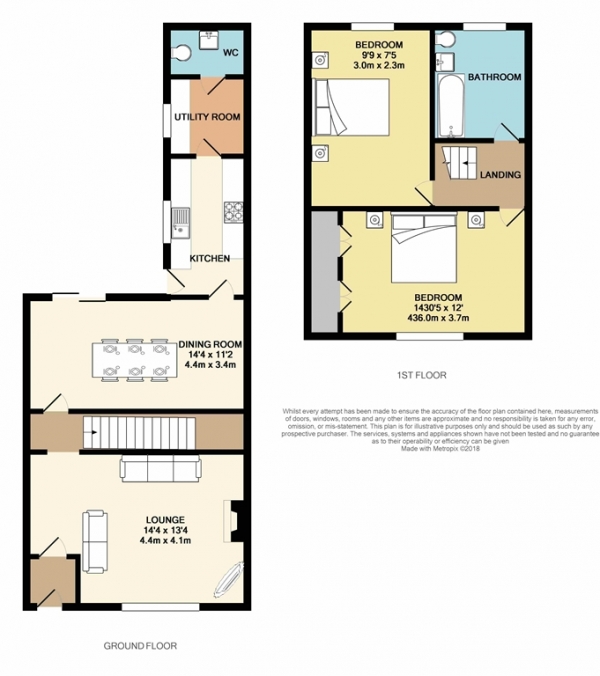 Floor Plan Image for 2 Bedroom Terraced House for Sale in Hindley Road, Westhoughton, BL5