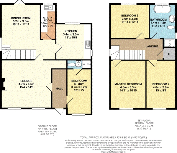 Floor Plan Image for 3 Bedroom Detached House for Sale in Church Street, Blackrod, BL6