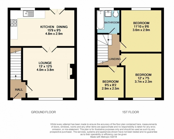 Floor Plan Image for 3 Bedroom Terraced House for Sale in Belle Green Lane, Ince, WN2