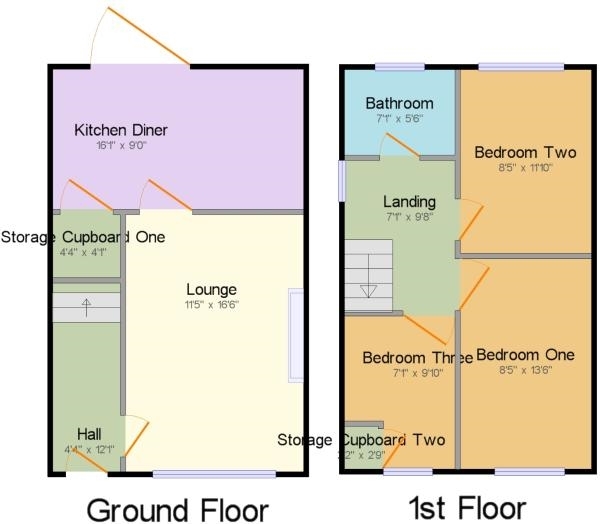 Floor Plan Image for 3 Bedroom Semi-Detached House for Sale in Beatty Drive, Westhoughton, BL5