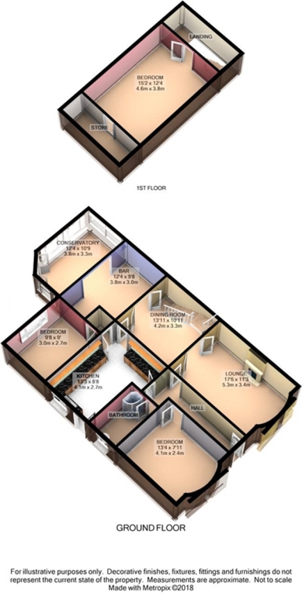 Floor Plan Image for 2 Bedroom Semi-Detached Bungalow for Sale in West Lake Grove, Hindley Green, WN2