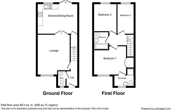 Floor Plan Image for 3 Bedroom Semi-Detached House for Sale in Anderton Street, Ince, WN2