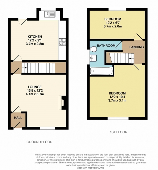 Floor Plan Image for 2 Bedroom Semi-Detached House for Sale in Part Street, Westhoughton, BL5