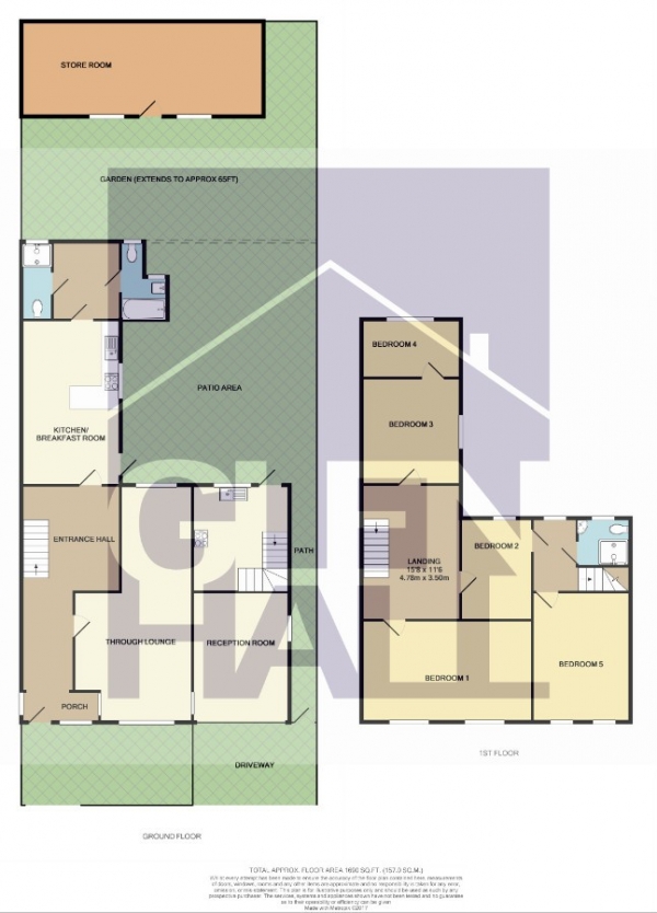 Floor Plan Image for 5 Bedroom End of Terrace House for Sale in Glenthorne Road, Friern Barnet, London, N11