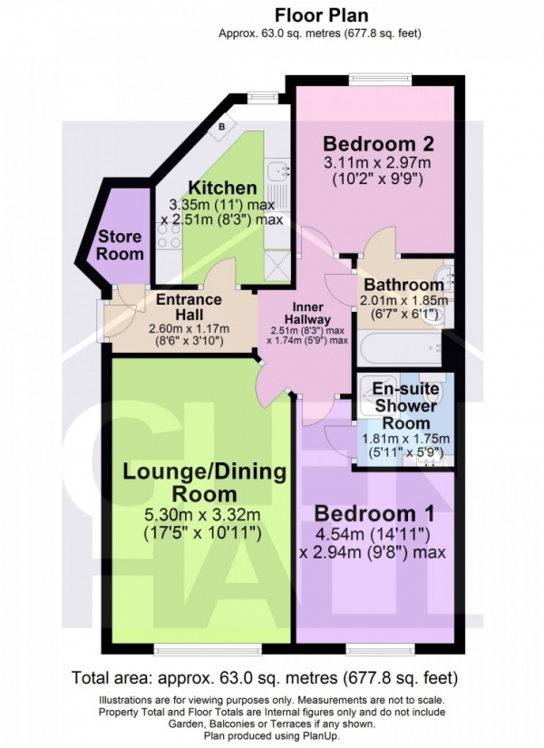 Floor Plan Image for 2 Bedroom Apartment for Sale in Stone Court 1 Donovan Place, Winchmore Hill, London, N21