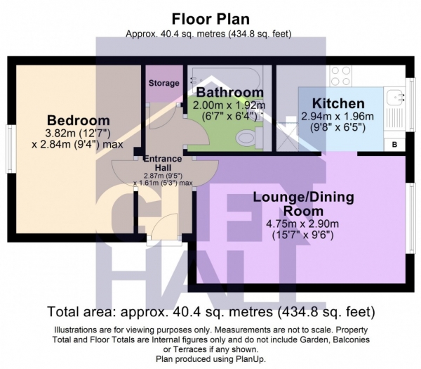 Floor Plan Image for 1 Bedroom Flat for Sale in Greenway Close,  London, N11